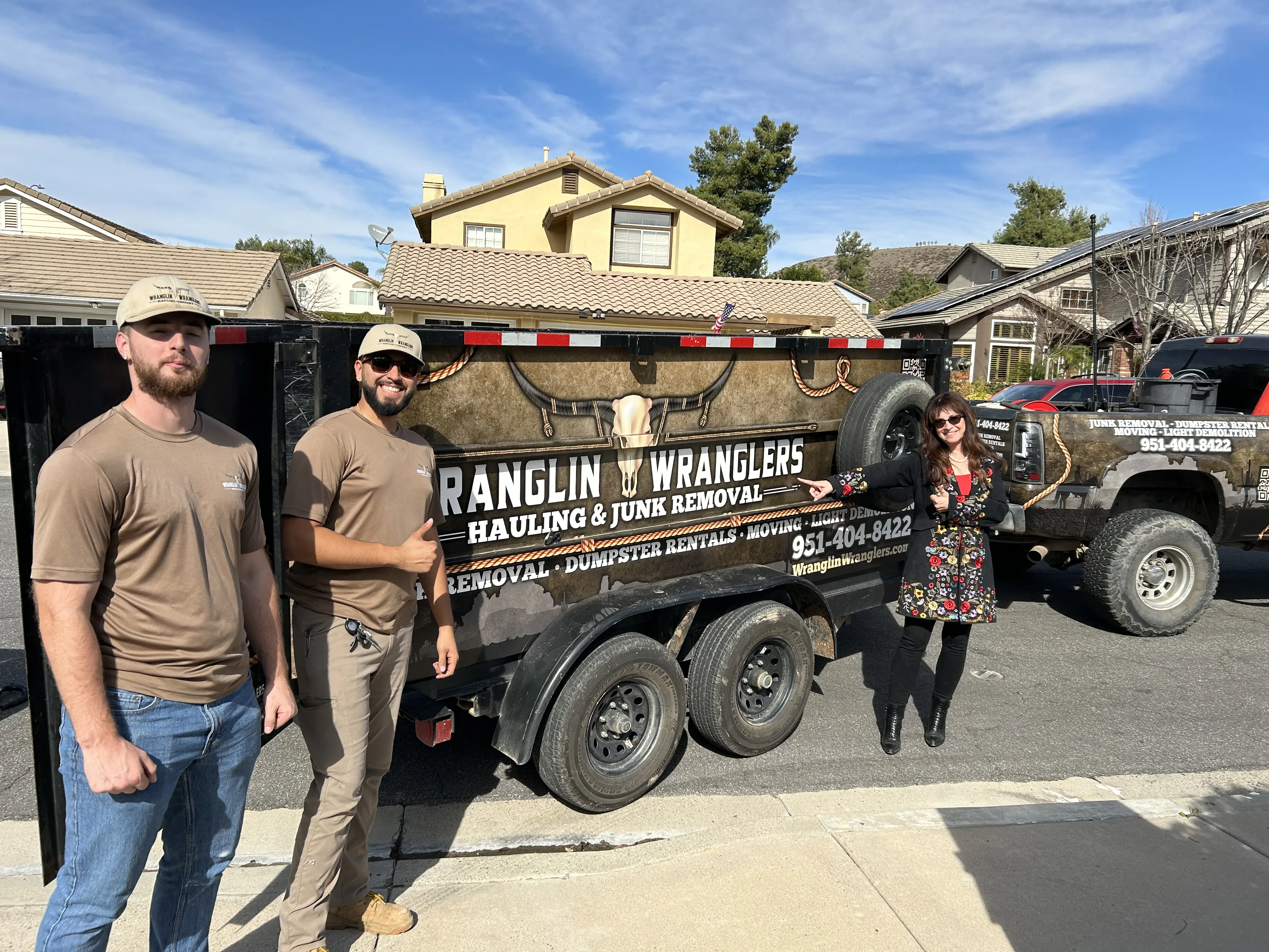 Wranglin' Wranglers family-owned junk removal team - proudly serving Temecula, Murrieta & Menifee, California