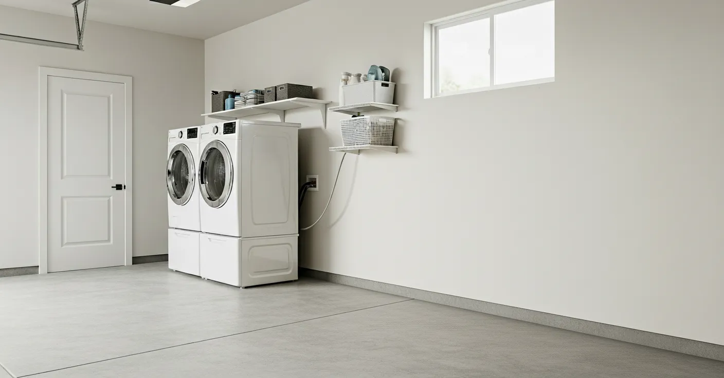 After: Old washer and dryer set